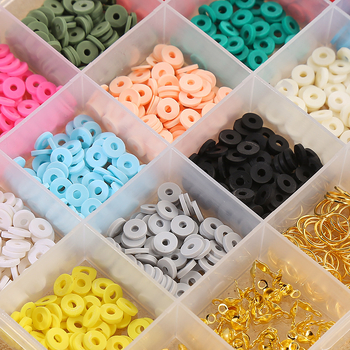 28 Σετ αξεσουάρ κοσμημάτων DIY από μαλακή κεραμική πλέγματος, κουτί Amazon Explosions, μαλακές χάντρες κεραμικής, μποέμ κολιέ με χάντρες