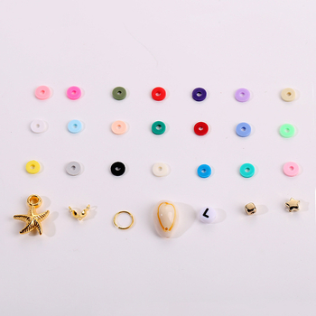 28 Σετ αξεσουάρ κοσμημάτων DIY από μαλακή κεραμική πλέγματος, κουτί Amazon Explosions, μαλακές χάντρες κεραμικής, μποέμ κολιέ με χάντρες