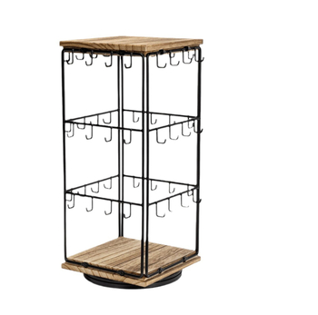 Amerikietiški medžio masyvo auskarai, geležinė laikymo lentynėlė, pasukama papuošalų ekspozicijos lentynėlė, auskarų kortelių laikymo lentynėlė, papuošalų paroda, daugiafunkcinė