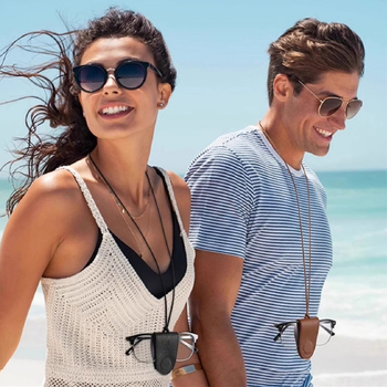 Κρεμαστό λαιμό μαγνητικά κλιπ γυαλιών πολυλειτουργικά pu δερμάτινα γυαλιά αποθήκευσης εξωτερικού χώρου ταξιδιού φορητά καπέλα γυαλιά καλλυντικά τσάντα