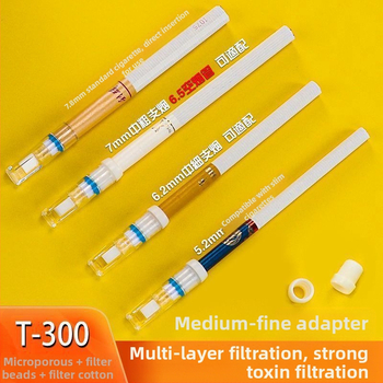 Yajue cigarešu turētājs T-300 vienreizlietojamais trīskāršais filtra cigarešu turētājs komplektā ar vidēja un smalka filtra pārveidotāju dūmu attīrīšanai un vīriešu veselības filtru.