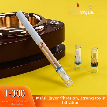 Yajue cigarešu turētājs T-300 vienreizlietojamais trīskāršais filtra cigarešu turētājs komplektā ar vidēja un smalka filtra pārveidotāju dūmu attīrīšanai un vīriešu veselības filtru.