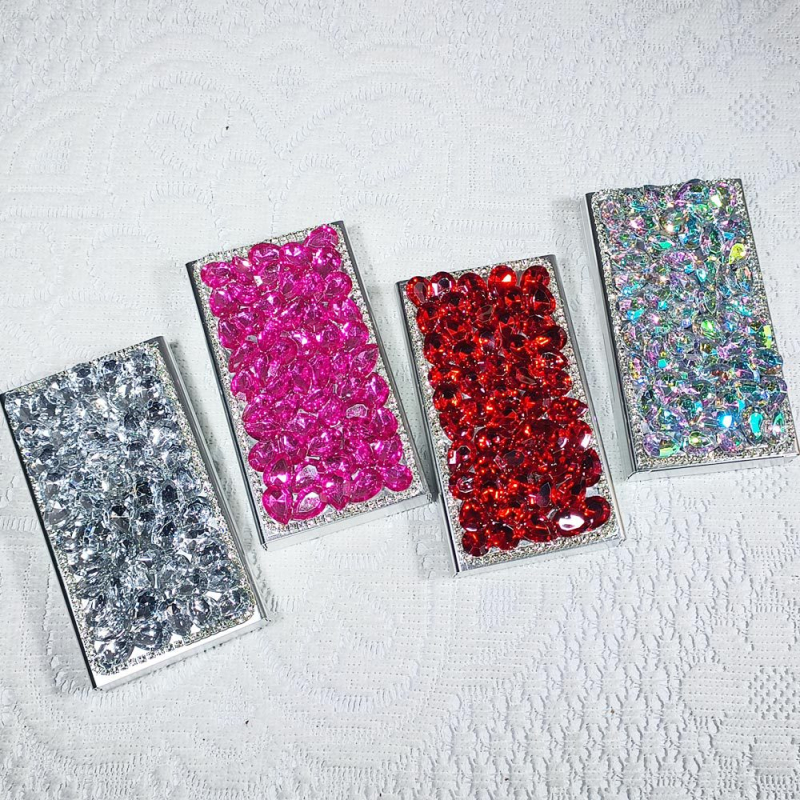 Tanka kutijica za cigarete s poklopcem i dijamantima za žene, prekrasna kutijica za cigarete