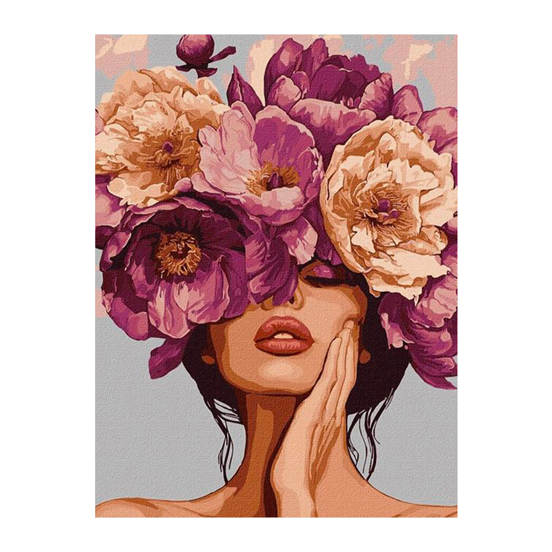 Väliskaubanduse piiriülene lilleline digitaalne õlimaal isetehtud käsitsi täidetud täiustatud dekoratiivmaalide tootjate hulgimüük ilma sisemise raamita