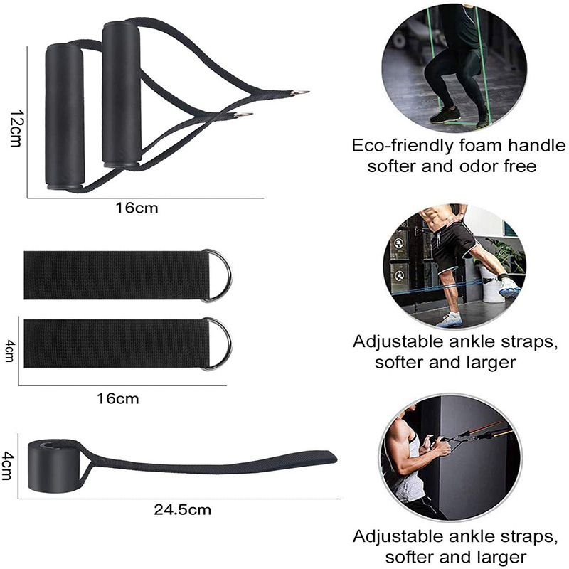 11-osaline pingutusnööri komplekt 11-osaline pingutustorude komplekt TPE vastupidavusvööde tootjate hulgimüügi soodushinnaga fitness-pingutusvööde komplekt