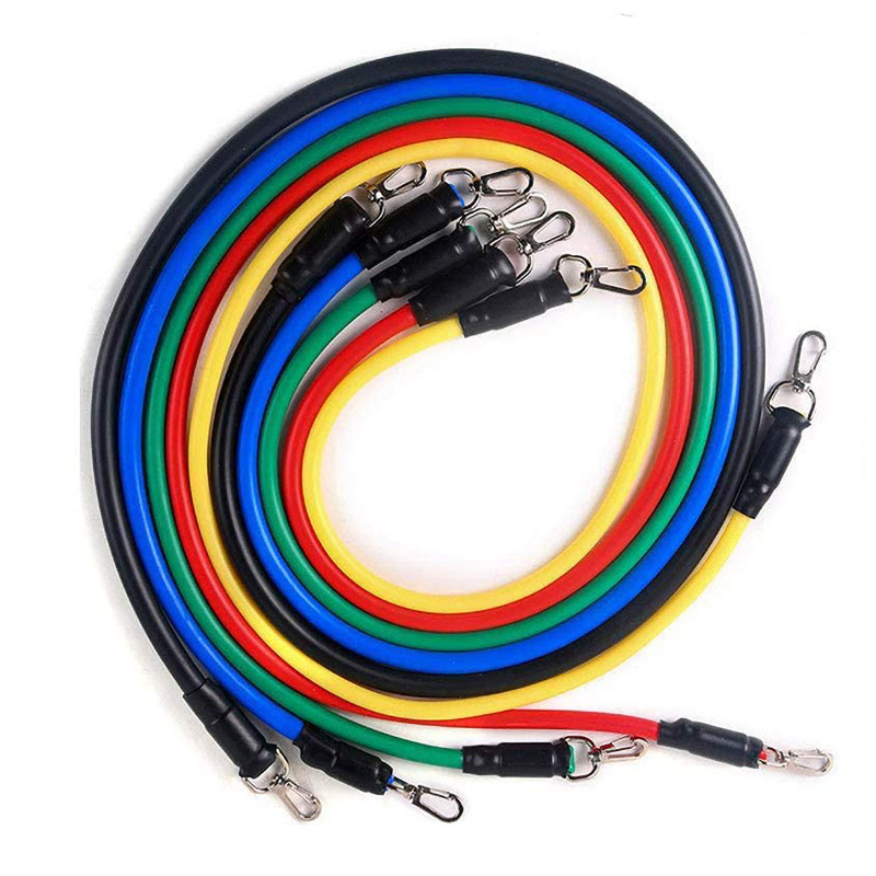 11-osaline pingutusnööri komplekt 11-osaline pingutustorude komplekt TPE vastupidavusvööde tootjate hulgimüügi soodushinnaga fitness-pingutusvööde komplekt