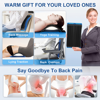 Регулируема носилка за масаж на талията от EVA за лумбална тракция, домашно устройство за корекция на гръбначния стълб и лумбална тракция