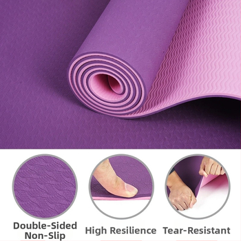 Tpe joogamatt hulgimüügitootjalt, paksendatud eriti suur spordifitnessi põrandamatt, libisemiskindel koduaeroobika, helikindel ja lööke neelav