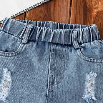 Lasteriided, Laste rebitud teksad, Kevad- ja sügismood, Lahtised püksid tüdrukutele ja poistele vanuses 2-7 aastat, Beebistiilis isapüksid