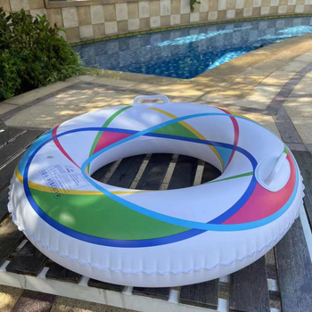 Laos hulgimüügis paksendatud värviline ujumisrõngas käepidemega täispuhutav ujuvrõngas täiskasvanutele ja lastele kaenlaaluste ujumisrõngas
