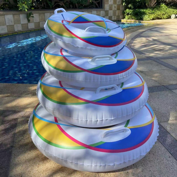 Laos hulgimüügis paksendatud värviline ujumisrõngas käepidemega täispuhutav ujuvrõngas täiskasvanutele ja lastele kaenlaaluste ujumisrõngas