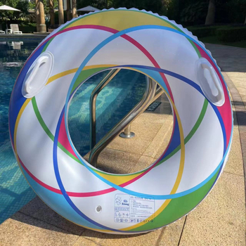 Laos hulgimüügis paksendatud värviline ujumisrõngas käepidemega täispuhutav ujuvrõngas täiskasvanutele ja lastele kaenlaaluste ujumisrõngas