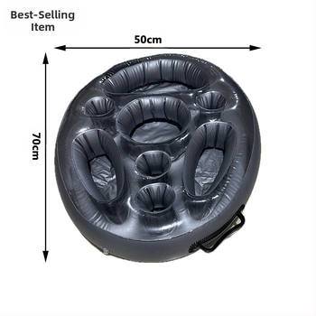 Πολυλειτουργική φουσκωτή θήκη ποτηριών για νερό πισίνας με υψηλές πωλήσεις, μπαρ πάγου, φουσκωτό σουβέρ, πλωτός δίσκος νερού και ποτών