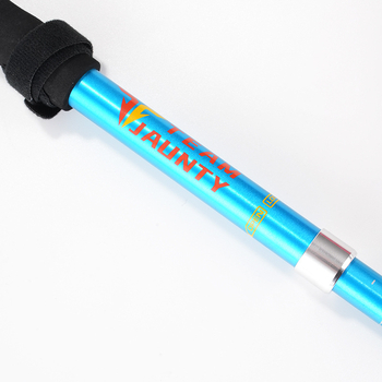 7075 aliuminio lydinio skandinaviško itin lengvo lauko žygių lazdos, keturių dalių, sulankstomos, smūgius sugeriančios, teleskopinės, bėgimo, alpinizmo lazdos