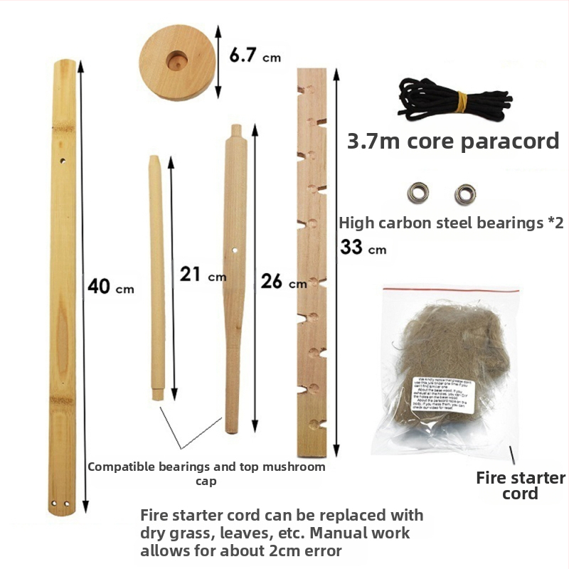 Пробийте дърво, за да направите огън, професионална версия на инструмент за оцеляване на място, пикник, къмпинг, огън, изгаряне на огън, реквизит за изграждане на екип.