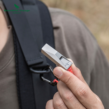 Σφυρίχτρα από καθαρό τιτάνιο για εξωτερικούς χώρους, σφυρίχτρα επιβίωσης, σφυρίχτρα σωτηρίας, σφυρίχτρα έκτακτης ανάγκης για σεισμούς, φορητή, εξαιρετικά ελαφριά, αδιάβροχη, ανθεκτική στη διάβρωση