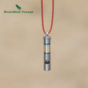 Tiszta titán síp öv függő kötél kulcstartó életmentő földrengés vészhelyzeti kültéri túlélési síp