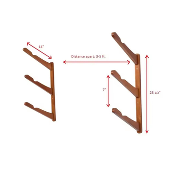 Дървена стенен многослойна стойка за съхранение на скейтборд, нова стойка за спортно оборудване за пясък и сърф