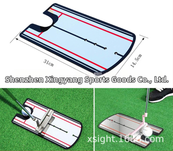 Ακρυλικό σημείο γκολφ Putter Mirror Swing Practice Posture Corrector golf Hitting Mat Προμήθειες γκολφ