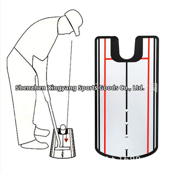 Ακρυλικό σημείο γκολφ Putter Mirror Swing Practice Posture Corrector golf Hitting Mat Προμήθειες γκολφ