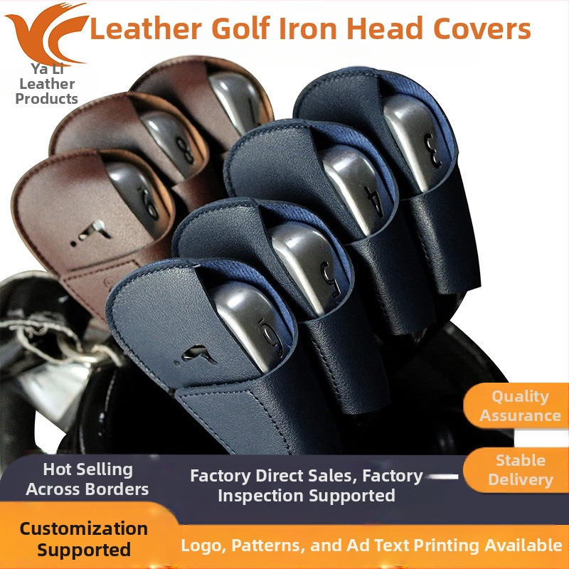 Трансграничен калъф за голф стик, защитен калъф от PU кожа, консумативи за голф стик, калъф за желязо, печатаемо лого
