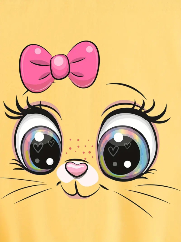 Vibuga kassi näo, kassipoja avatari ja kirjaga laste meeste ja naiste kevad- ja sügispluusid, ekspordiks piiriülene perefestival