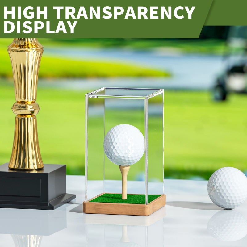 Cutie de afișare pentru golf, cutie de depozitare pentru fani de golf, transparentă, rezistentă la praf, cutie de afișare antioxidantă, dulap comemorativ pentru colecție