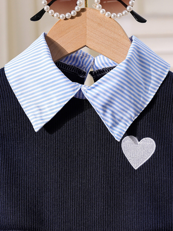 Amazon Ευρώπη και Αμερική 2025 Βρεφικό Πουκάμισο με Σχέδια και Μπλούζα με Τζιν, Παντελόνι με Καμπάνα για Κορίτσια, Ανοιξιάτικο Κοστούμι