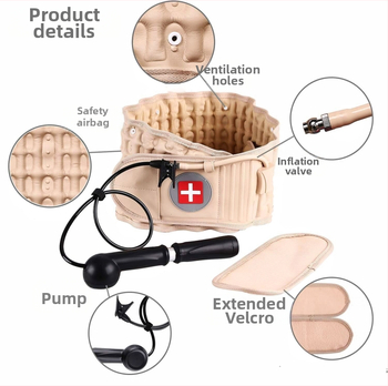 Φουσκωτή ζώνη Amazon με δίσκο μέσης που προεξέχει, προστατευτική ζώνη μέσης με τεχνούργημα, ιατρικού βαθμού