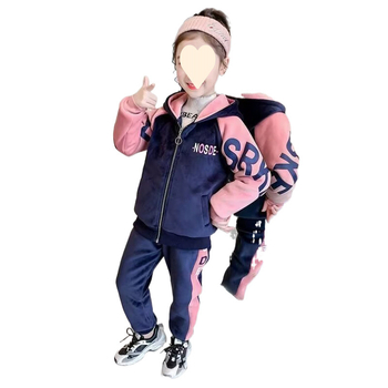 Φθινοπωρινό και Χειμερινό Φόρουμ για Κορίτσια 2024 Νέο Στυλ Χρυσό Βελούδο για Κορίτσια Χειμερινό Δύο Τεμαχίων Μοντέρνο