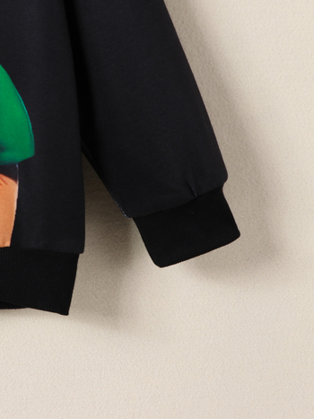 Αγορίστικο κοστούμι Φθινόπωρο Χονδρική σε Ευρωπαϊκό και Αμερικανικό Στυλ με Αρκουδάκι, Στρογγυλή λαιμόκοψη, Μακρυμάνικο Φούτερ, Casual, Σετ Δύο Τεμαχίων