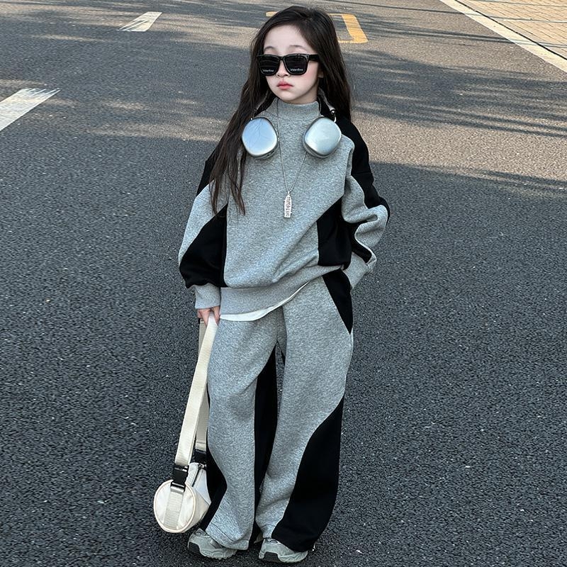 Costum pentru fete, primăvară și toamnă 2025, nou, îmbrăcăminte sport pentru băieți mari, fete, adolescenți, rochie de primăvară, hanorac, set din două piese