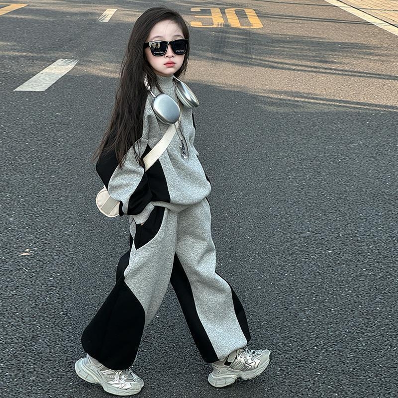 Costum pentru fete, primăvară și toamnă 2025, nou, îmbrăcăminte sport pentru băieți mari, fete, adolescenți, rochie de primăvară, hanorac, set din două piese