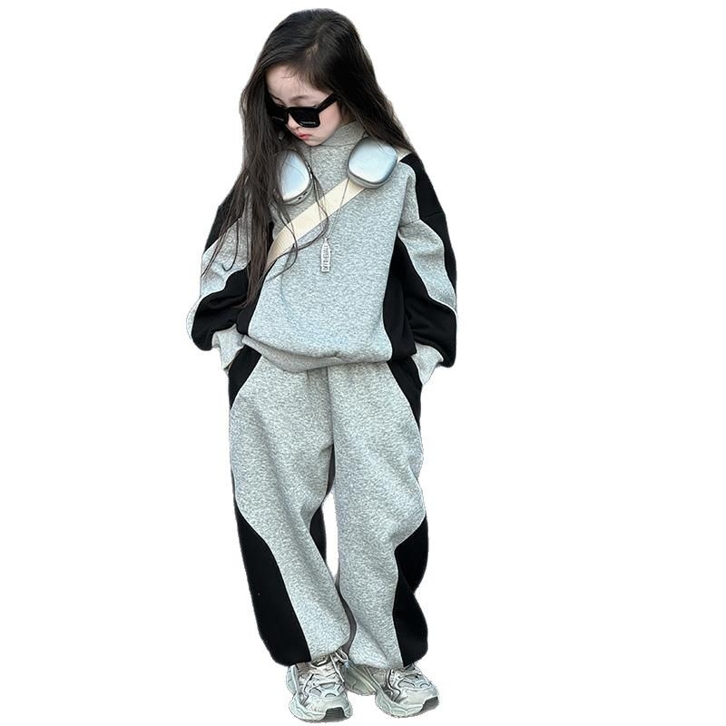 Costum pentru fete, primăvară și toamnă 2025, nou, îmbrăcăminte sport pentru băieți mari, fete, adolescenți, rochie de primăvară, hanorac, set din două piese