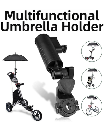 Držiak na golfový dáždnik, čierny plastový držiak na dáždnik s nastaviteľným uhlom, príslušenstvo k trubiciam na golfový dáždnik