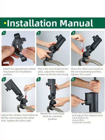 Βάση ομπρέλας γκολφ μαύρη πλαστική βάση ομπρέλας ρυθμιζόμενης γωνίας σωλήνας ομπρέλας γκολφ αξεσουάρ προμήθειες