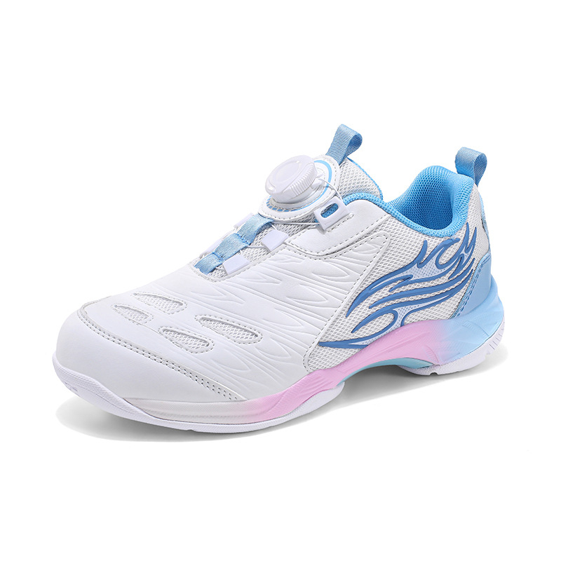 Vaikiški badmintono bateliai, teniso bateliai, vyriški ir moteriški treniruočių teniso bateliai, neslystantys stalo teniso sportiniai bateliai su besisukančiomis sagomis