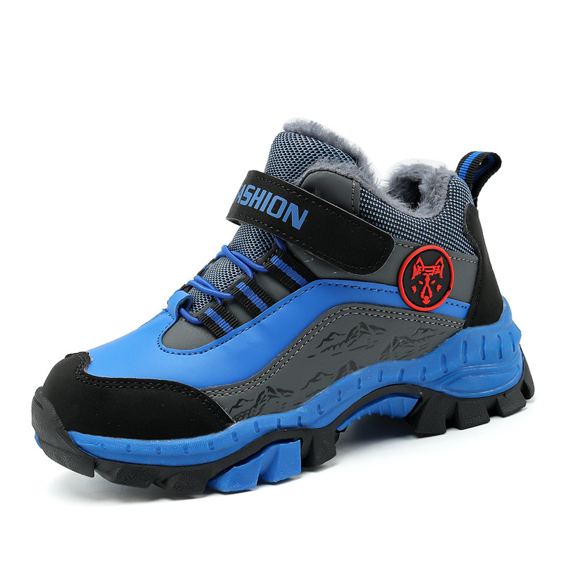 Laste puuvillased kingad, suured puuvillast terasest küünisega libisemiskindlad tossud 2023. Talvised uued fliisvoodriga soojad matkajalatsid