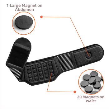 Ισχυρή μαγνητική ζώνη για μεσήλικες και ηλικιωμένους, θερμαινόμενη ζώνη στήριξης μέσης και κοιλιάς με πλάκα μέσης από χάλυβα