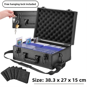 Hinnangukaartide hoiukarp 600 tükile 35pt kaasaskantav võlukaartide hoiukarp tähekaartide kohver ristkülikukujuline