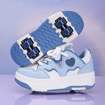 Mergaičių „Heelys“ batai 2025 m. Nauji riedučiai Keturračiai pačiūžos Sportiniai bateliai Pačiūžos Berniukų „Heelys“ su neslystančiu padu