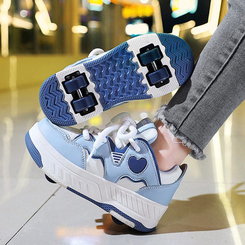 Mergaičių „Heelys“ batai 2025 m. Nauji riedučiai Keturračiai pačiūžos Sportiniai bateliai Pačiūžos Berniukų „Heelys“ su neslystančiu padu