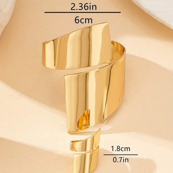 Bijuterii Qingdao transfrontaliere Europa și America exagerată modă la modă brățară metalică la modă personalitate design simplu geometric deschidere brățară