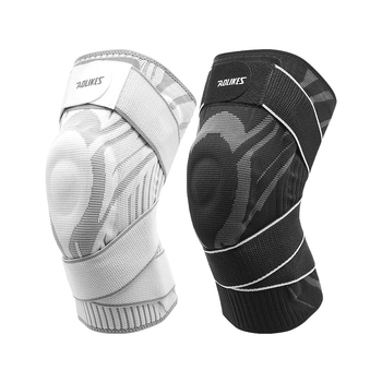 Αναβαθμισμένο λουρί σιλικόνης για επιγονατίδες, αθλητικά, μπάσκετ, ποδηλασία, τρέξιμο, υποστήριξη με ελατήριο, αναπνεύσιμο, αθλητικά, αντιολισθητική προστασία εξωτερικού χώρου