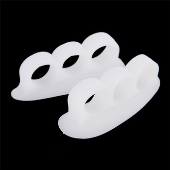 Amazoni kolme auguga silikoonist varvastevahe meestele ja naistele pöidla valgusvalu kattuvate sõrmede isolatsiooni korrigeerimise komplekt