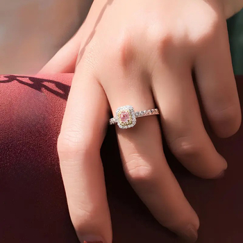 temu διασυνοριακή πηγή TK εκρήξεις πριγκίπισσα τετράγωνο διαμαντένιο δαχτυλίδι βαριάς βιομηχανίας διπλής επίστρωσης χρώματος ροζ διαμαντένιο δαχτυλίδι γάμου με διαμάντια γυναικείο δαχτυλίδι με διαμάντια