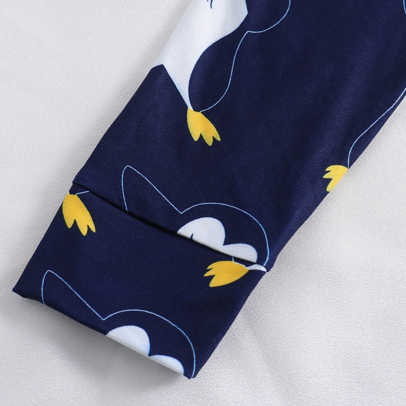 AliExpressi tarnija suured laste koomiksiga pingviiniga pikkade varrukatega topid komplekteeritud säärepüksid konditsioneeriga riided pidžaamad poiste ülikond