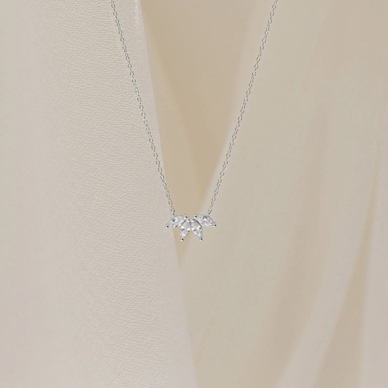 Colier cu frunze de nișă din argint sterlin S925, vânzare fierbinte transfrontalieră, stil rece, pentru femei, simplu și elegant, colier cu lanț de claviculă