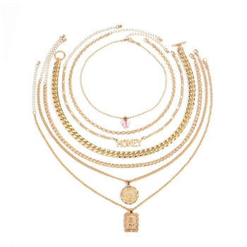 Ευρωπαϊκά και Αμερικανικά Διασυνοριακά Κοσμήματα, Εξατομικευμένο Κολιέ Πορτρέτο με Γεωμετρικό Ανάγλυφο για Γυναίκες, Ρετρό Πολυστρωματικό Κολιέ με Φούντα Πεταλούδας και Γράμματα