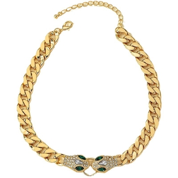 Νέο Ευρωπαϊκό και Αμερικανικό Κολιέ Γυναικών Μόδας Υψηλής Ποιότητας Αξεσουάρ Sense με Κεφαλή Φιδιού και Διαμάντι, Πολυτελές Σχεδιασμό, Δώρο για Πάρτι σε Διακοπές